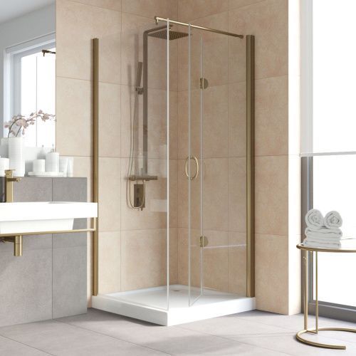 Душевой уголок Vegas-Glass GPS-Fis LUX GPS-Fis LUX 80*80 05 crystalvision R 80х80 стекло прозрачное профиль бронза без поддона