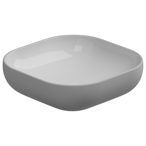 Раковина GSG Ceramic Design Easy 45см EALAVQU45BI000/033 накладная цвет белый/серый