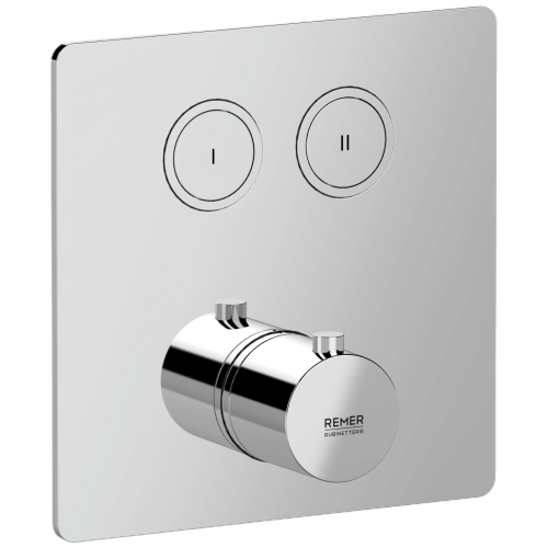 Смеситель для душа Remer X Style X99QD2KB встраиваемый в стену хром с термостатом