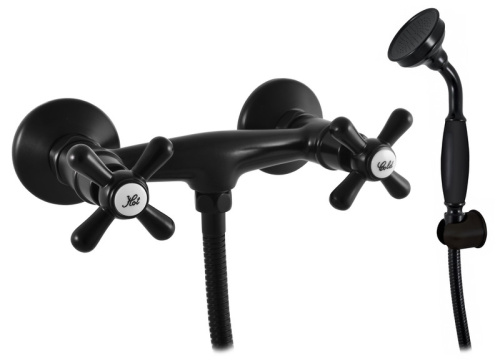 Смеситель для душа MORAVA RETRO MK180.5/1CMAT настенный черный матовый