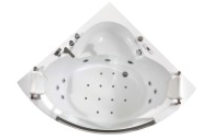 Ванна акриловая гидромассажная Frank 2019115 150х150 угловая четверть круга с каркасом - фото 3