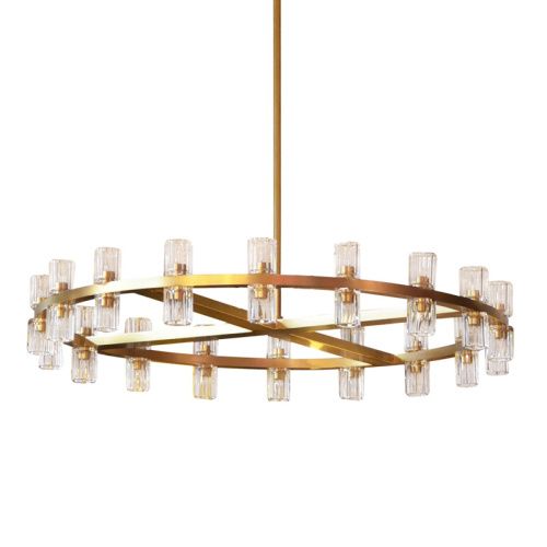 Люстра на штанге Delight Collection Arcachon (Арцацхон) KM1000P-36 brass