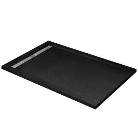 Душевой поддон Cezares TRAY-AS-AH-120/90-30-NERO 120х90 искусственный мрамор чёрный матовый