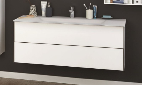 Тумба под раковину Puris Ice Line WUA331223(894/194-307) 120х47х48 подвесная цвет белый матовый