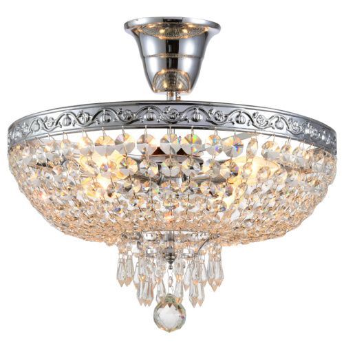 Люстра на штанге Natali Kovaltseva Rococo (Роцоцо) ROCOCO 81407/4C CHROME