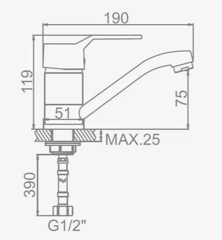 Смеситель D-Lin D151403-6 на раковину хром - фото 2