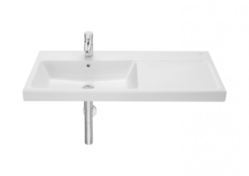 Раковина из сантехнического фарфора Roca The Gap Plus 73270MB004 100х46 накладная цвет белый