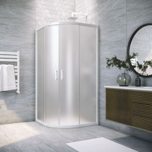 Душевой уголок Vegas-Glass ZS TUR+NOVO ZS NOVO h2000 100 01 10 100х100 стекло матовое профиль белый без поддона