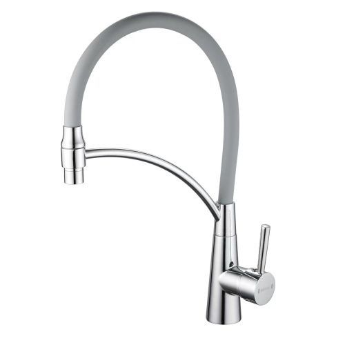 Смеситель для кухни Shevanik S743-9 на мойку хром/серый