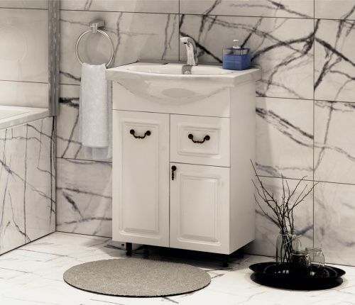 Тумба под раковину Corozo Элегия ретро SD-00000010 54х34х85 цвет белый