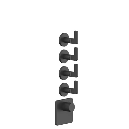 Смеситель для душа Gessi Inciso 58218#299 встраиваемый в стену черный с термостатом (внешняя часть)