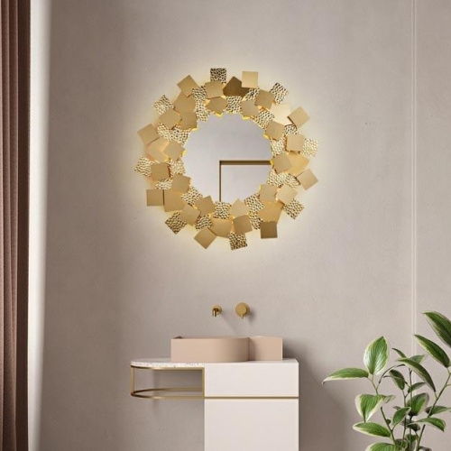 Зеркало Art Home Decor Sun (Сун) 8072W/S-D610 GL 60х60 подвесное - фото 2