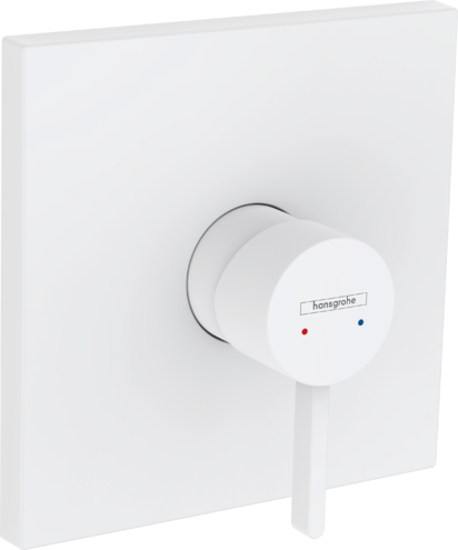 Смеситель Hansgrohe 76615700 настенный встраиваемый белый матовый без термостата