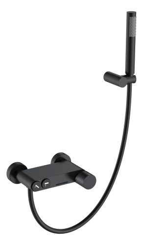 Смеситель Boheme Stick 123-BB настенный черный