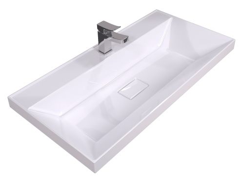 Раковина из искусственного мрамора Stella Polar Бриз SP-00001481 90х45 встраиваемая цвет белый