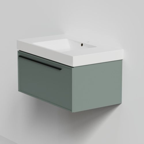 Тумба с раковиной La Fenice ELBA NFNC-01-ELB-G-80-3-80 90х36х49 подвесная цвет серо-зеленый