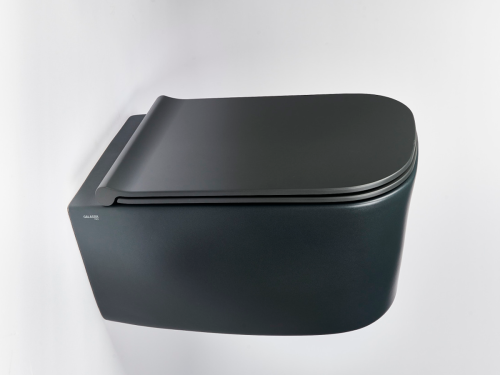 Чаша унитаза подвесная Galassia Meg11Pro 5486NEMT цвет черный матовый без сиденья безободковая душевой смыв