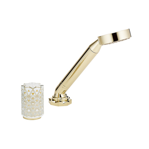 Смеситель THG Nihal Porcelaine Ivoire U2N-F30-6532/60A на борт ванны золото