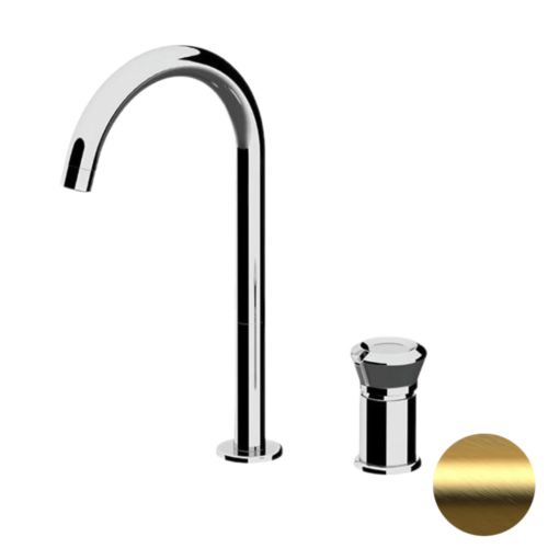 Смеситель Remer Element ET57LBG на раковину золото