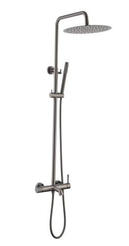 Душевая стойка Boheme Uno 468-GM настенная цвет графит