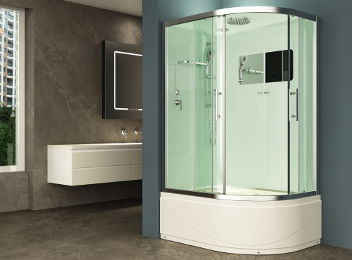 Душевая кабина Esbano ELEGANCIA ESKB129CRBL 120х90 ассиметричная