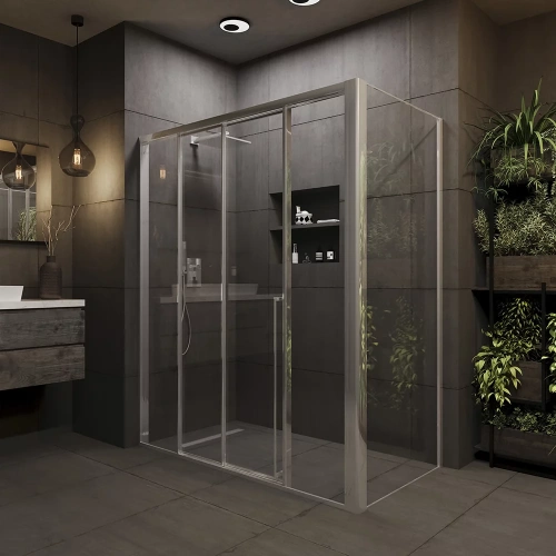Душевой уголок Veconi Premium Prato PR4/L-SP-18080-01-CH-C4 180х80 стекло прозрачное профиль хром без поддона