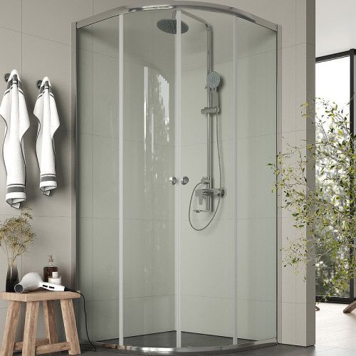 Душевой уголок Agger A01-090TCR/G 90х90 стекло прозрачное профиль хром без поддона