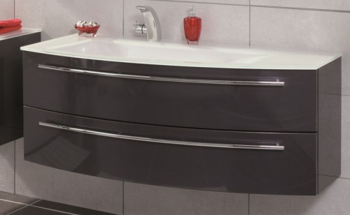 Тумба под раковину Puris Crescendo WUA361209R(686/121) 120х54х48 подвесная цвет серый