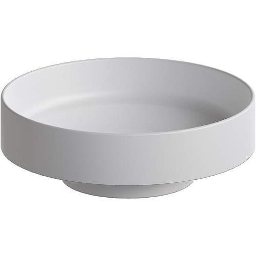 Раковина из искусственного камня Boheme Corian 801-MW 40х40 накладная цвет белый матовый