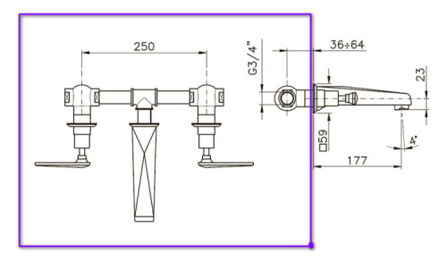 Встраиваемая часть смесителя Nicolazzi C1077DX