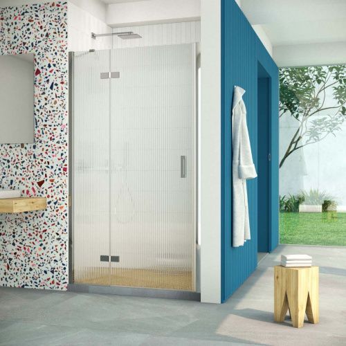 Душевая дверь Vegas-Glass AFP Retta AFP Retta 90 08 Moru L 90х200 стекло рифленое профиль хром