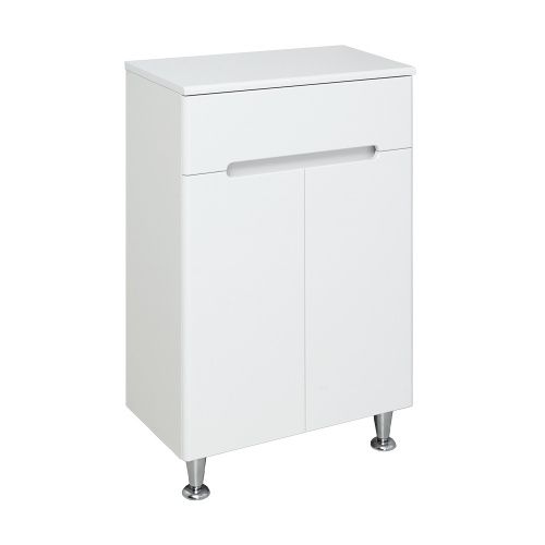 Шкаф-пенал RUNO Парма 00-00001050 50х32х87 напольный цвет белый