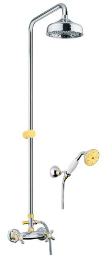 Душевая стойка Fiore 26CO0620 настенная цвет хром/золото