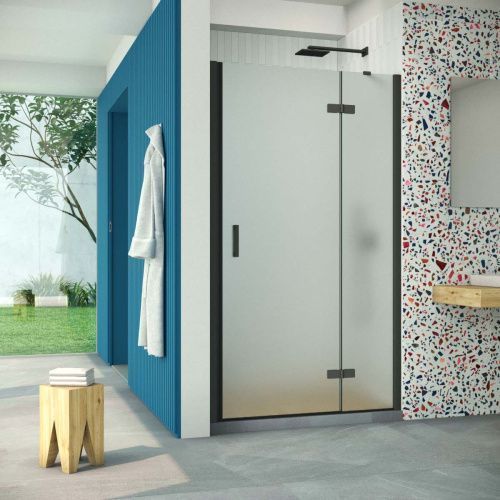 Душевая дверь Vegas-Glass AFP Retta AFP Retta 90 02М 10 R 90х200 стекло матовое профиль черный