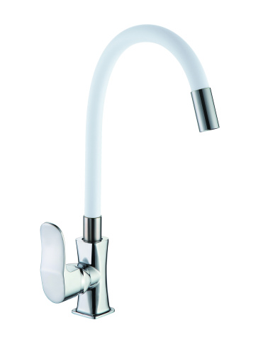 Смеситель для кухни D-Lin D155318-3 на мойку белый