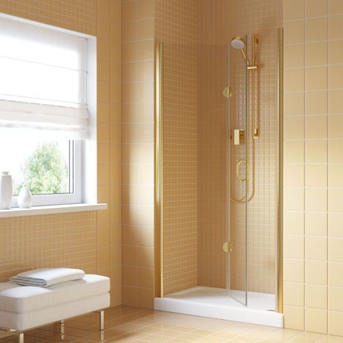 Душевая дверь Vegas-Glass GPS LUX GPS LUX 85 09 crystalvision L 85х200 стекло прозрачное профиль золото