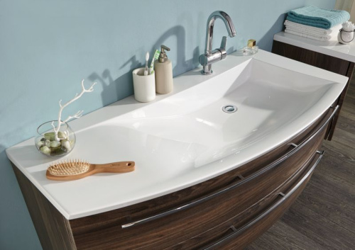 Тумба под раковину Puris Crescendo WUA361209L(769/169) 120х48х47 подвесная цвет серый