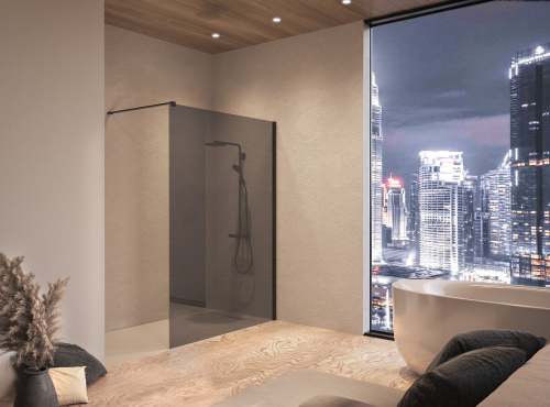 Душевая перегородка Kolpa-San CALYPSO 517860 140х200 стекло тонированное профиль черный