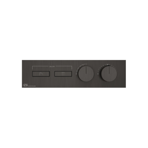 Смеситель для душа Gessi Hi-Fi 63012#707 встраиваемый в стену черный с термостатом (внешняя часть)