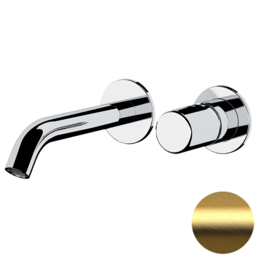 Смеситель для раковины Daniel Trilogy TG632PDP встраиваемый в стену брашированное золото