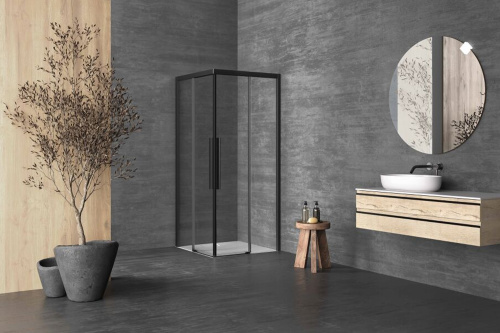 Душевая дверь Kolpa-San LIBRA 516860 100х200 стекло прозрачное профиль черный