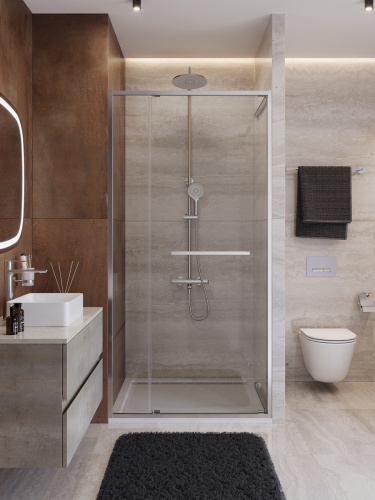 Душевая дверь Cezares LUX LUX-B-FS-11-110-C-CR 110х195 стекло прозрачное профиль хром