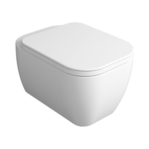 Чаша унитаза подвесная Simas Henges HE18bi цвет белый без сиденья безободковая каскадный смыв