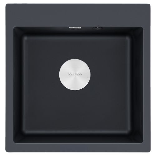 Кухонная мойка Paulmark KANTE 50 PM105152-AN 50х50 цвет черный
