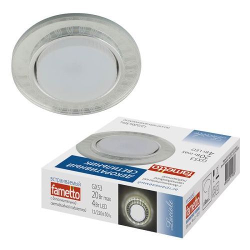 Светильник встраиваемый Fametto Luciole 157 (Луциоле 157) DLS-L157 GX53 GLASSY/CLEAR 3D