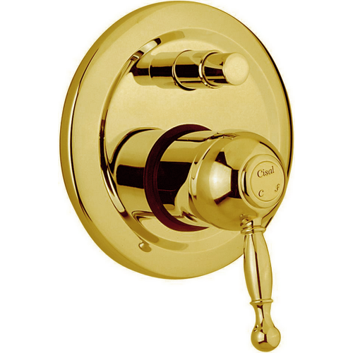 Смеситель для душа Cisal Arcana Royal AY00210024 Акция встраиваемый в стену золото без термостата (внешняя часть)