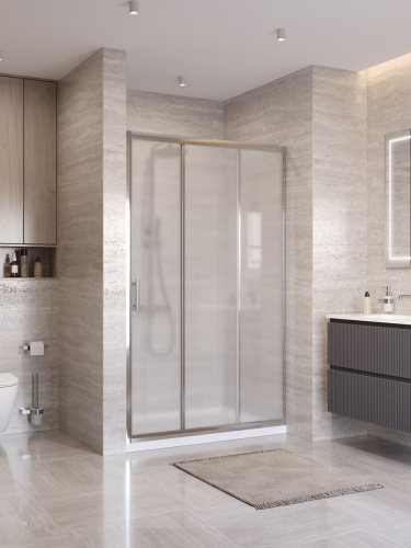Душевая дверь BelBagno UNO-195 UNO-195-BF-3-120-P-Cr 120х195 стекло рифленое профиль хром