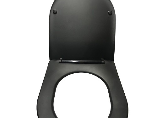 Унитаз подвесной CeramaLux B2330-1MB черный матовый с сиденьем микролифт каскадный смыв - фото 4