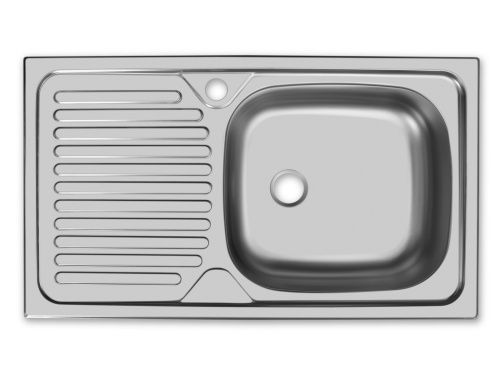 Кухонная мойка Ukinox Классика CLM760.435 ---5K 1R 44х76 цвет нержавеющая сталь поверхность матовая