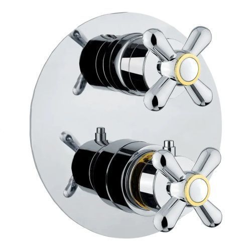 Смеситель для ванны и душа Webert Armony AM970903017 настенный хром/золото с термостатом - фото 2